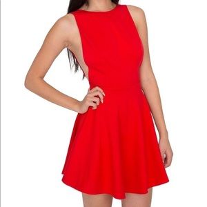 American Apparel Ponte Sleeveless Dress True Red